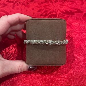 Sterling silver twisted cuff bracelet